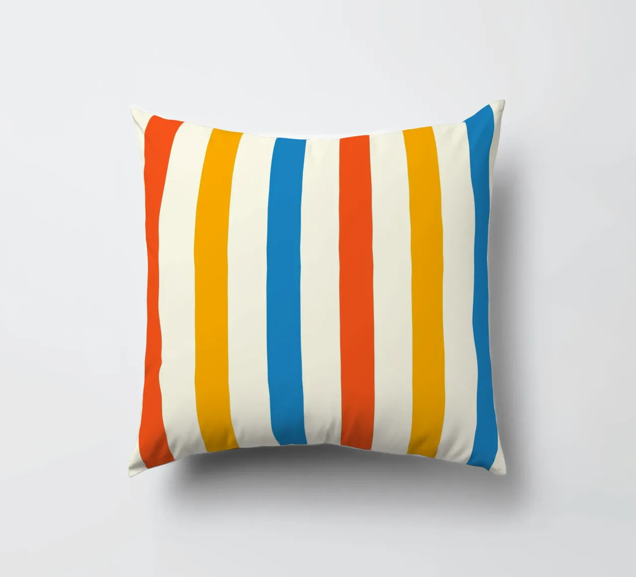 Retro 60s Vibrant Summer Vibes Stripes No2 cuscino da TijanaArtStudio88