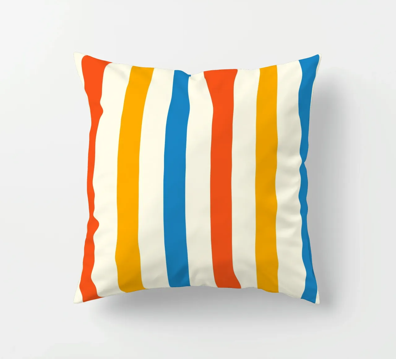 Retro 60s Vibrant Summer Vibes Stripes No2 cuscino da TijanaArtStudio88