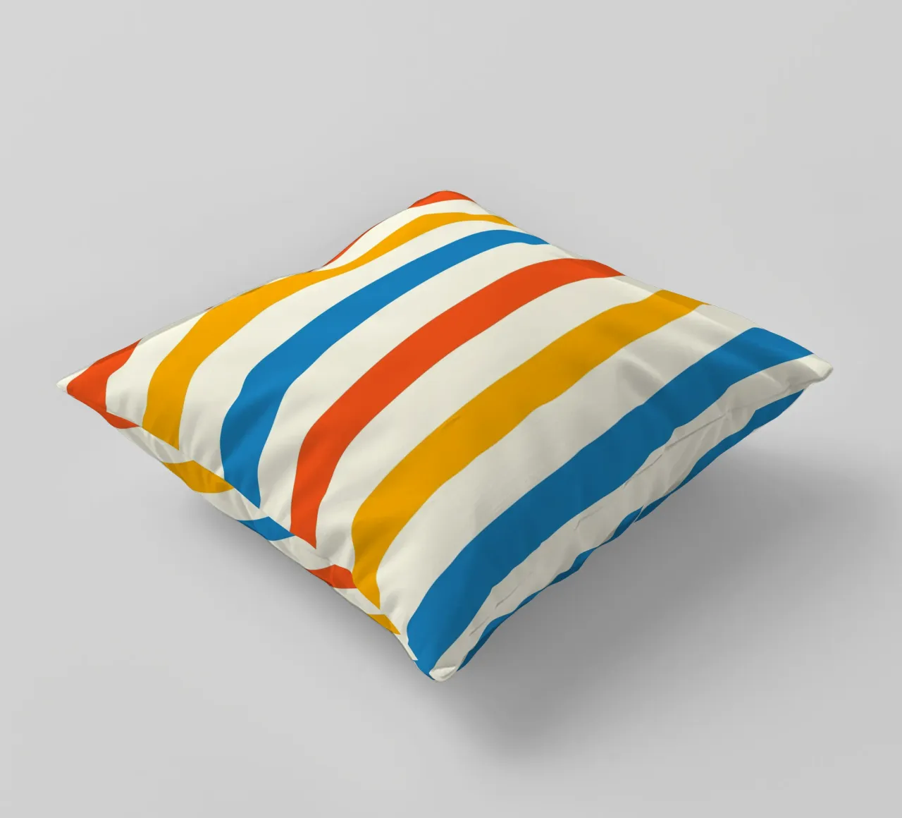 Retro 60s Vibrant Summer Vibes Stripes No2 cuscino da TijanaArtStudio88