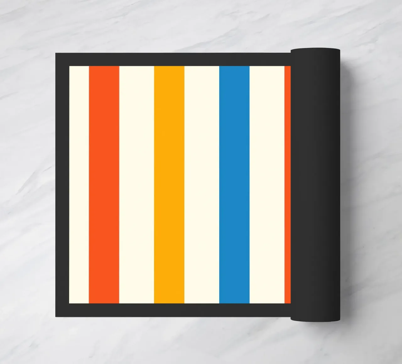 Retro 60s Vibrant Summer Vibes Stripes No2 zerbino da TijanaArtStudio88