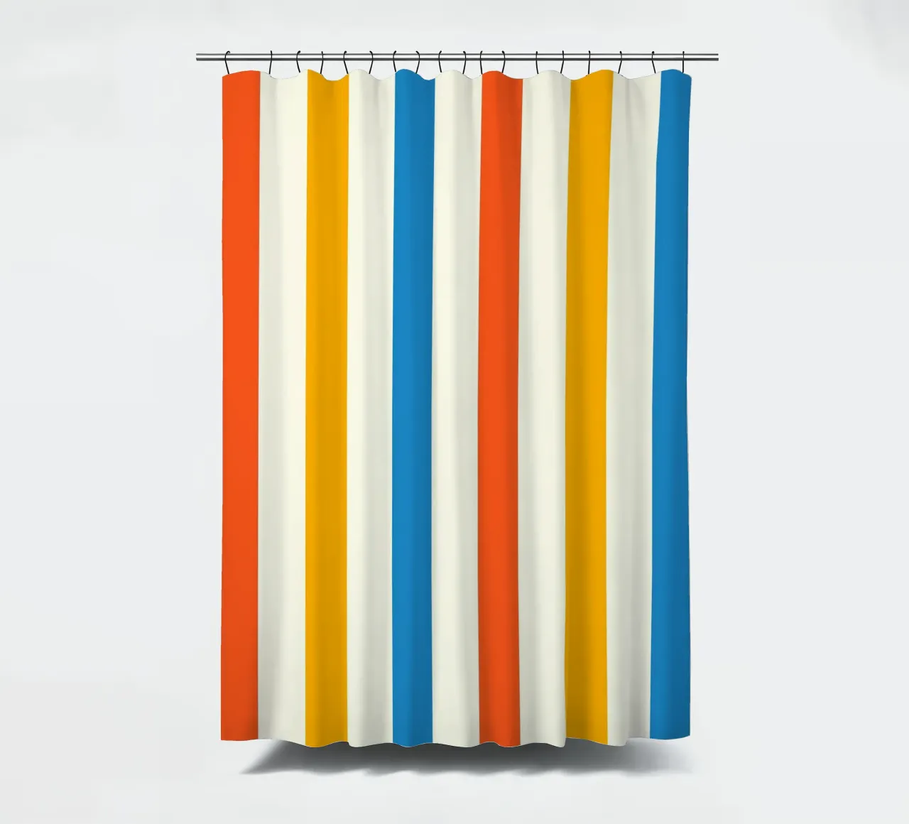 Retro 60s Vibrant Summer Vibes Stripes No2 tenda da doccia da TijanaArtStudio88