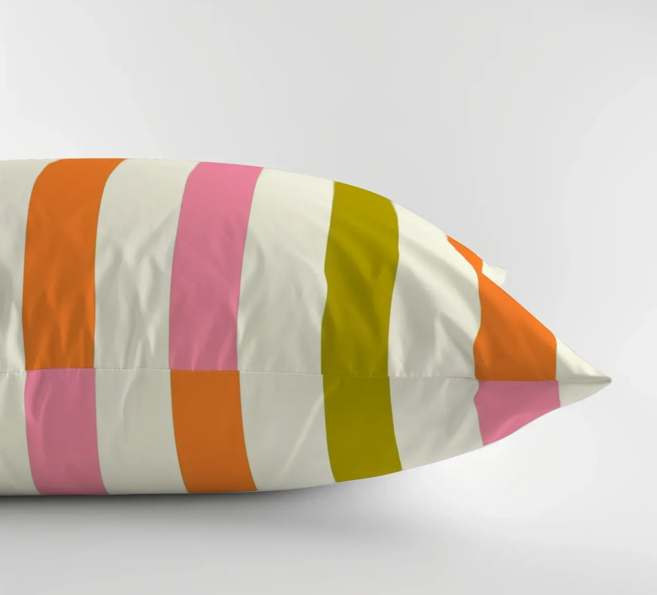 Retro 60s Vibrant Summer Vibes Stripes No3 cuscino da TijanaArtStudio88