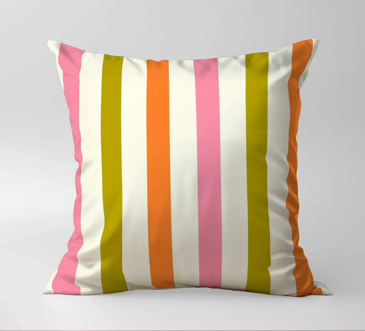 Retro 60s Vibrant Summer Vibes Stripes No3 cuscino da TijanaArtStudio88