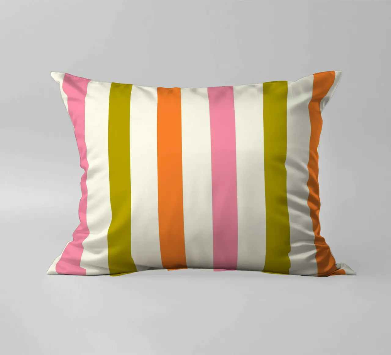 Retro 60s Vibrant Summer Vibes Stripes No3 cuscino da TijanaArtStudio88