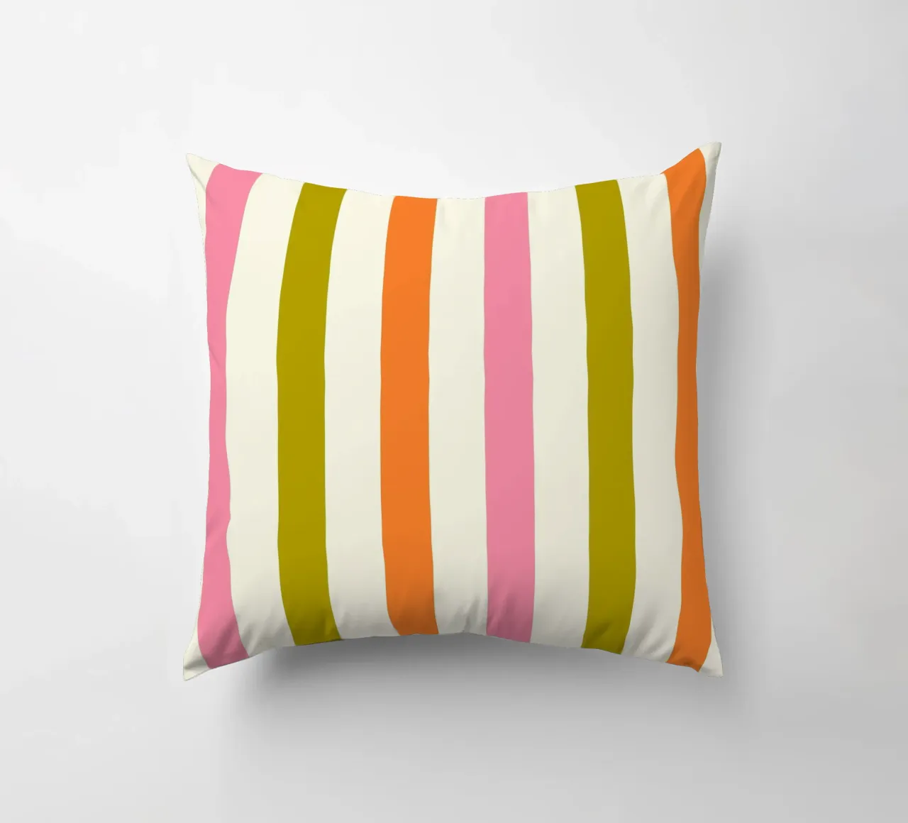Retro 60s Vibrant Summer Vibes Stripes No3 cuscino da TijanaArtStudio88