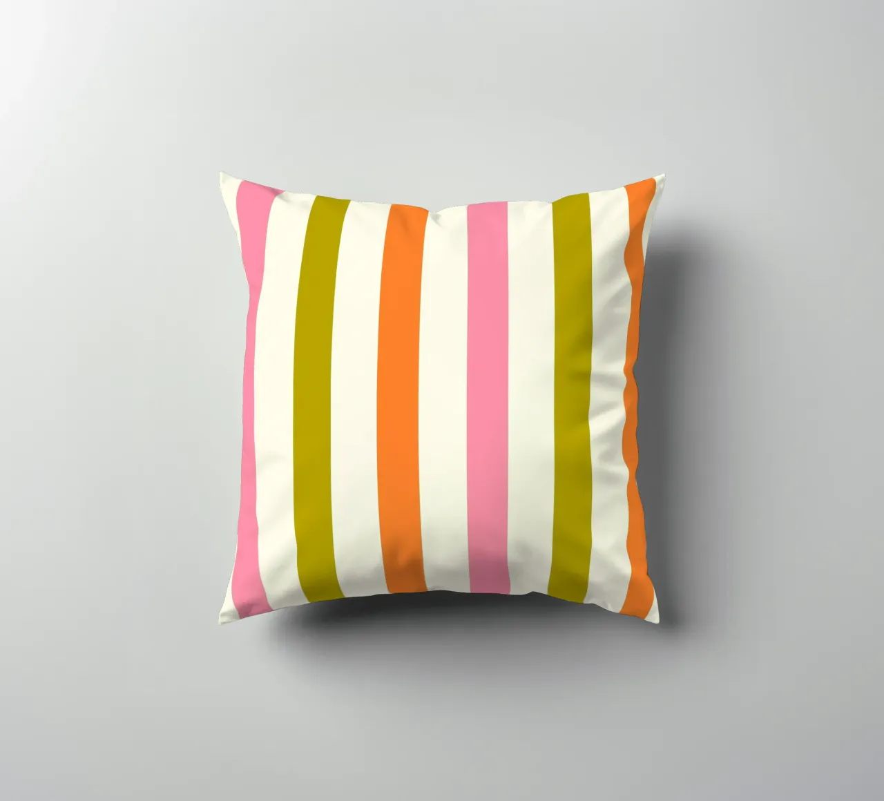 Retro 60s Vibrant Summer Vibes Stripes No3 cuscino da TijanaArtStudio88