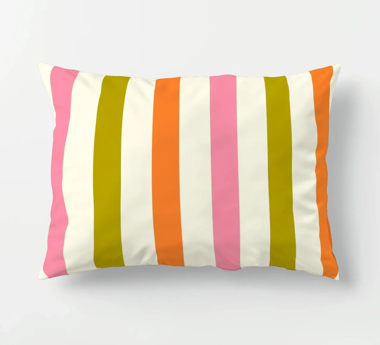 Retro 60s Vibrant Summer Vibes Stripes No3 cuscino da TijanaArtStudio88