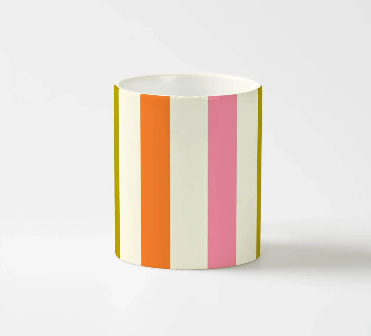 Retro 60s Vibrant Summer Vibes Stripes No3 tazza in ceramica da TijanaArtStudio88