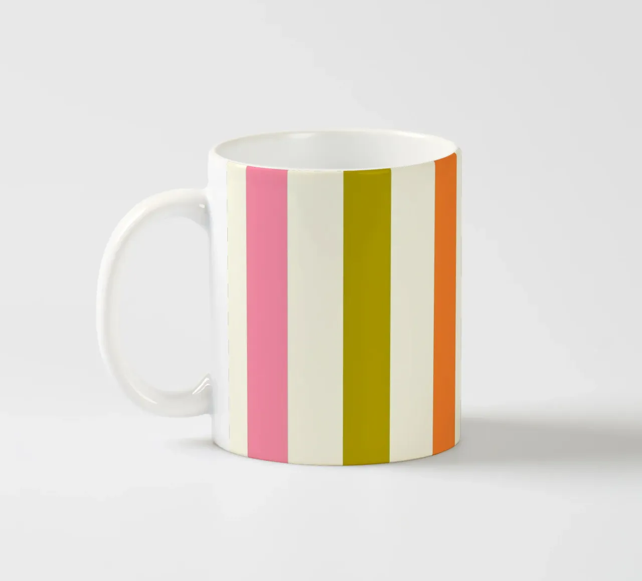 Retro 60s Vibrant Summer Vibes Stripes No3 tazza in ceramica da TijanaArtStudio88