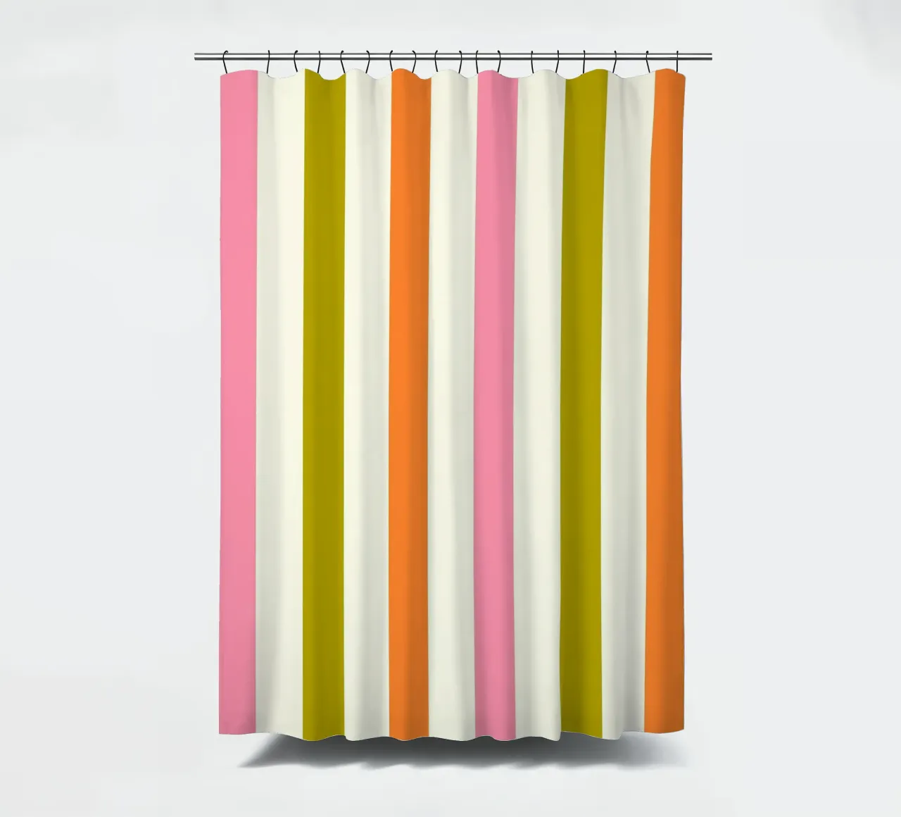 Retro 60s Vibrant Summer Vibes Stripes No3 tenda da doccia da TijanaArtStudio88