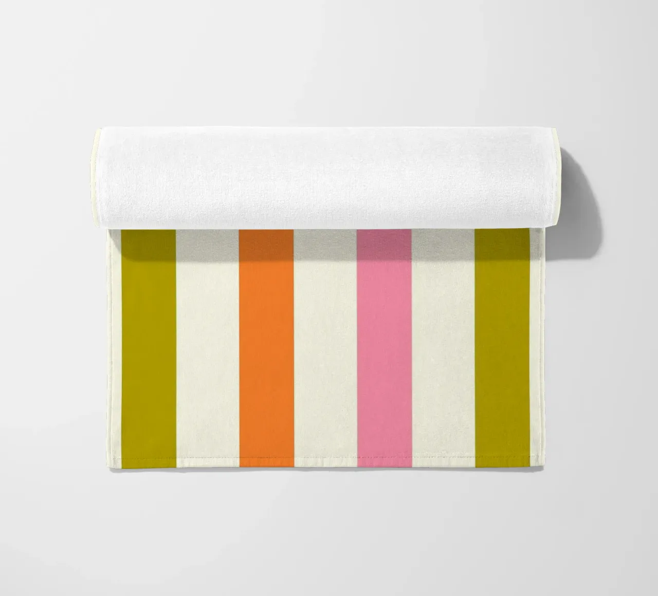 Retro 60s Vibrant Summer Vibes Stripes No3 telo mare da TijanaArtStudio88