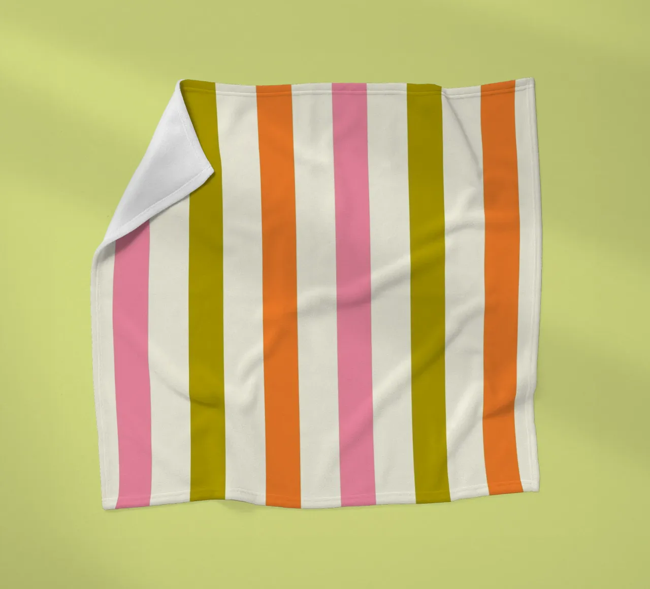 Retro 60s Vibrant Summer Vibes Stripes No3 coperta in pile da TijanaArtStudio88