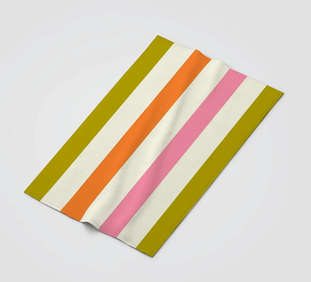 Retro 60s Vibrant Summer Vibes Stripes No3 coperta in pile da TijanaArtStudio88