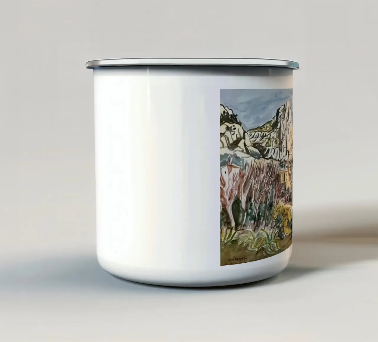 Le Baou a Saint Jeannet tazza in smalto da Peteriespinoza Studio
