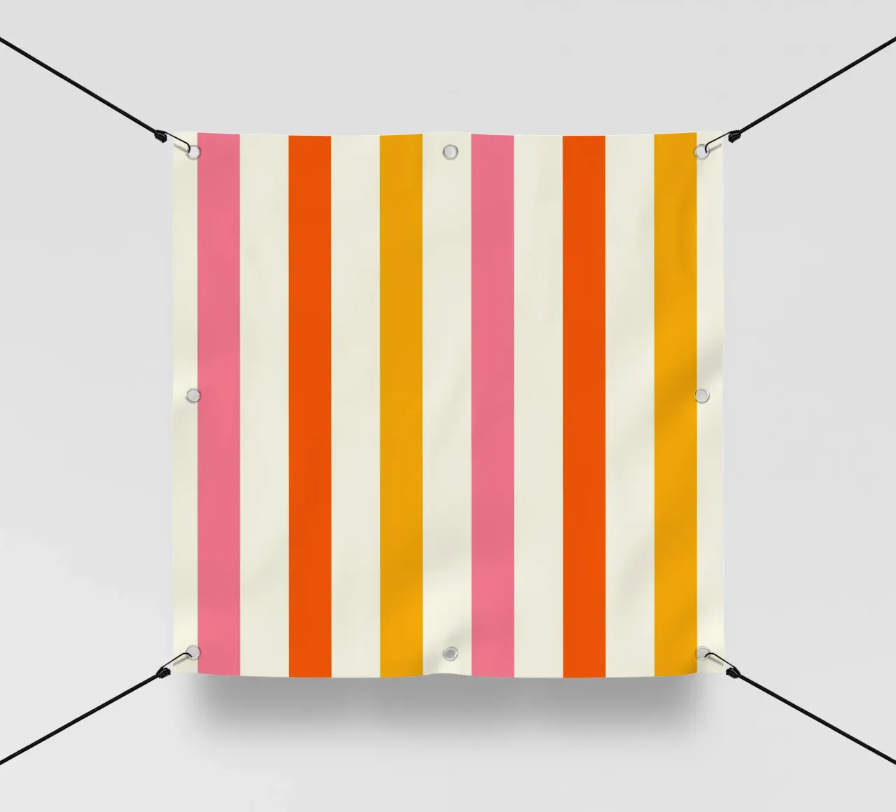 Retro 60s Vibrant Summer Vibes Stripes No4 telo in pvc da TijanaArtStudio88