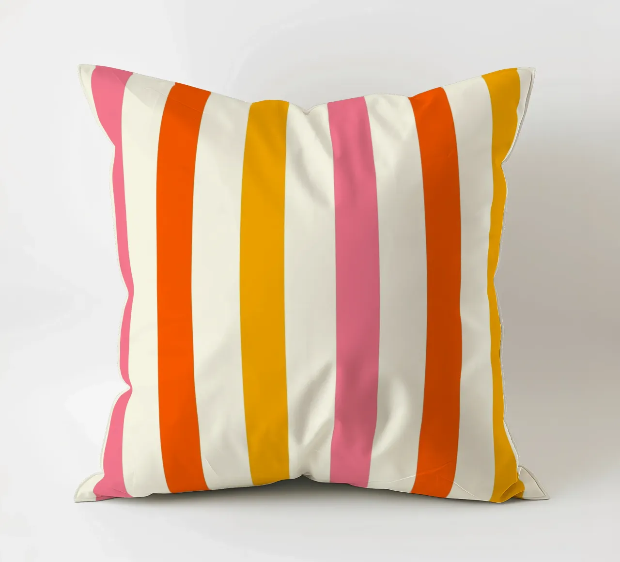 Retro 60s Vibrant Summer Vibes Stripes No4 cuscino da TijanaArtStudio88
