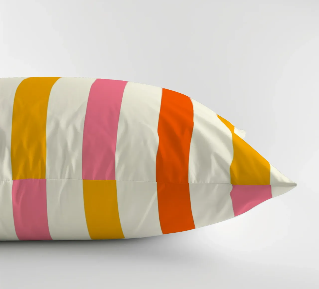 Retro 60s Vibrant Summer Vibes Stripes No4 cuscino da TijanaArtStudio88