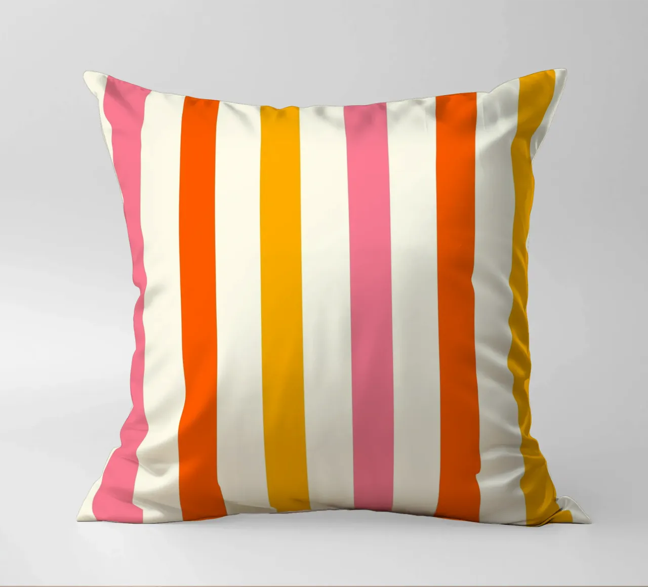 Retro 60s Vibrant Summer Vibes Stripes No4 cuscino da TijanaArtStudio88