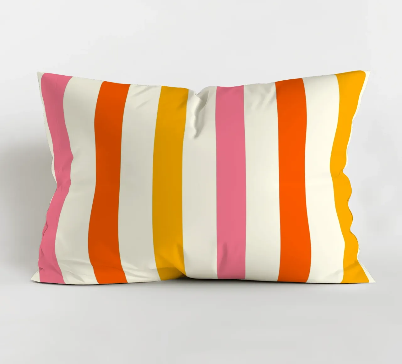 Retro 60s Vibrant Summer Vibes Stripes No4 cuscino da TijanaArtStudio88
