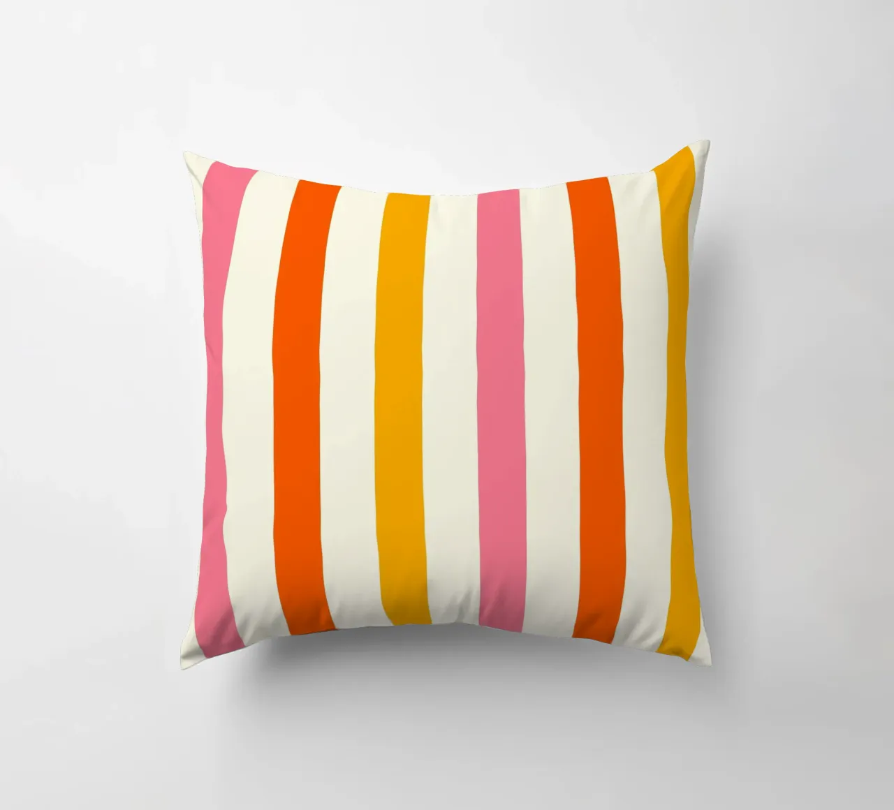 Retro 60s Vibrant Summer Vibes Stripes No4 cuscino da TijanaArtStudio88