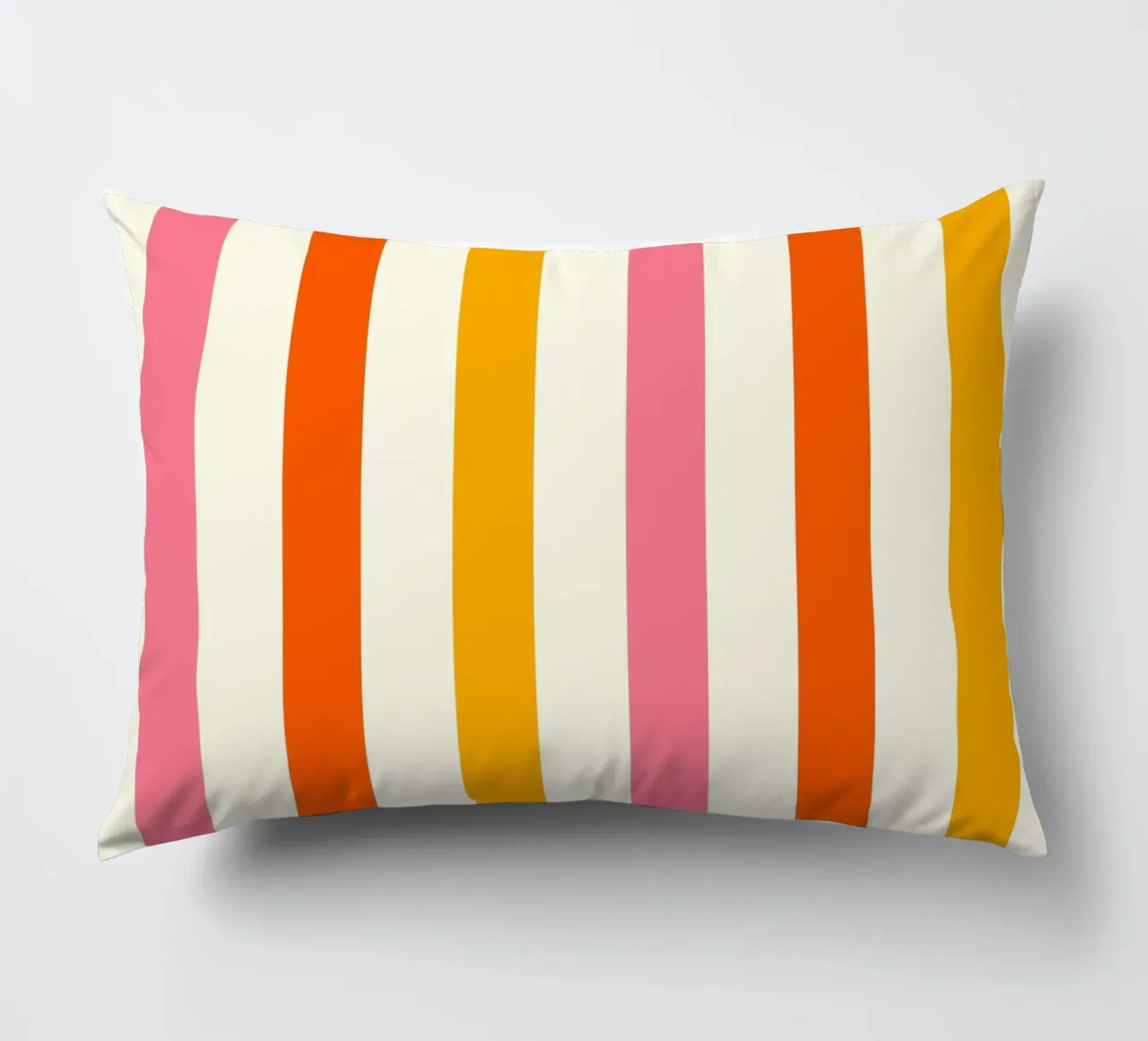 Retro 60s Vibrant Summer Vibes Stripes No4 cuscino da TijanaArtStudio88