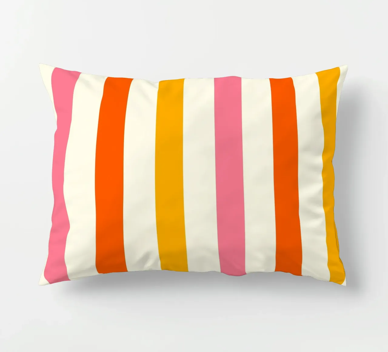 Retro 60s Vibrant Summer Vibes Stripes No4 cuscino da TijanaArtStudio88
