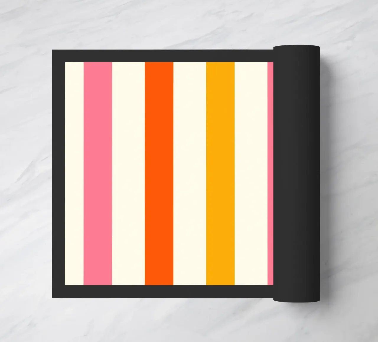 Retro 60s Vibrant Summer Vibes Stripes No4 zerbino da TijanaArtStudio88