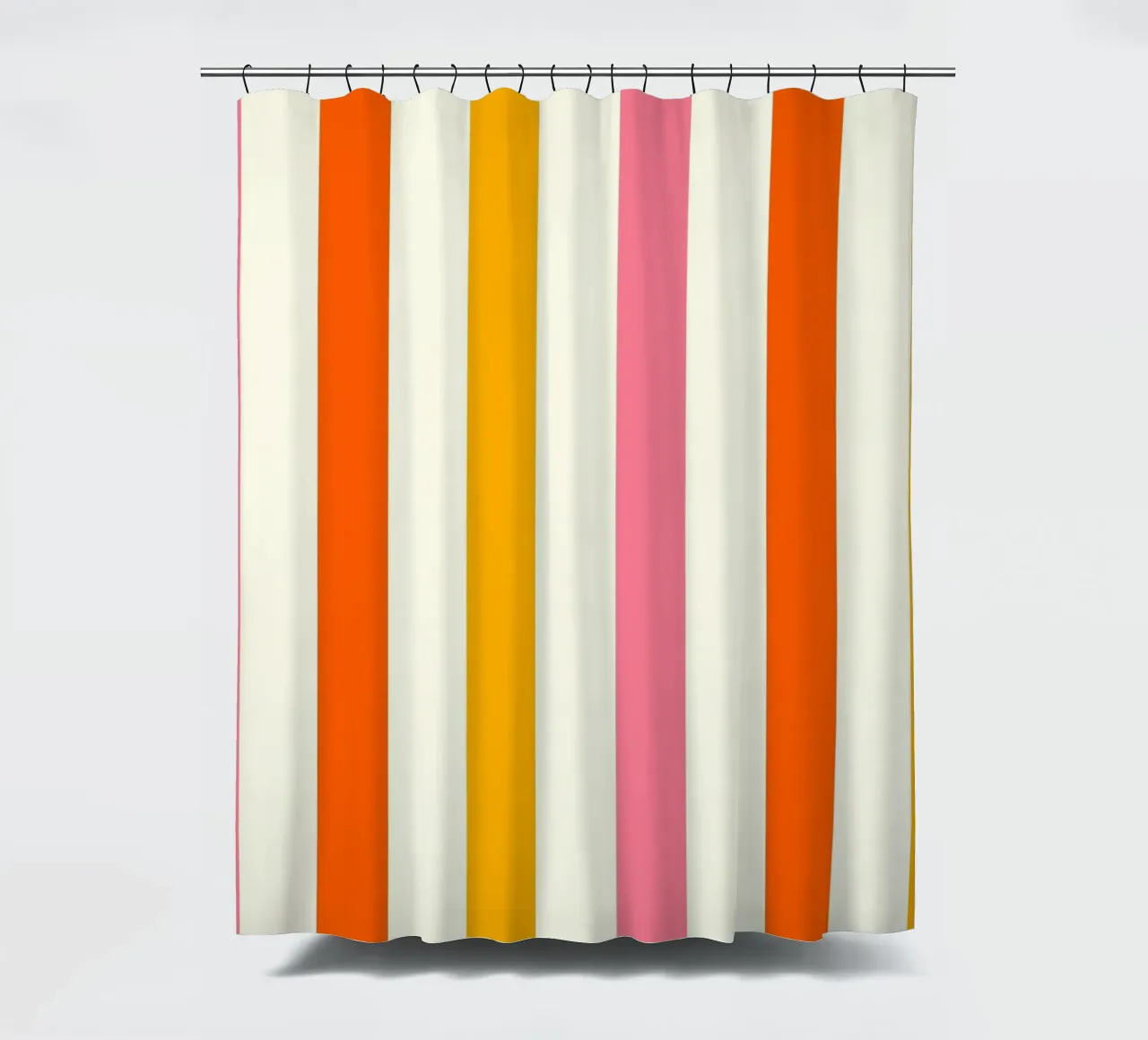 Retro 60s Vibrant Summer Vibes Stripes No4 tenda da doccia da TijanaArtStudio88