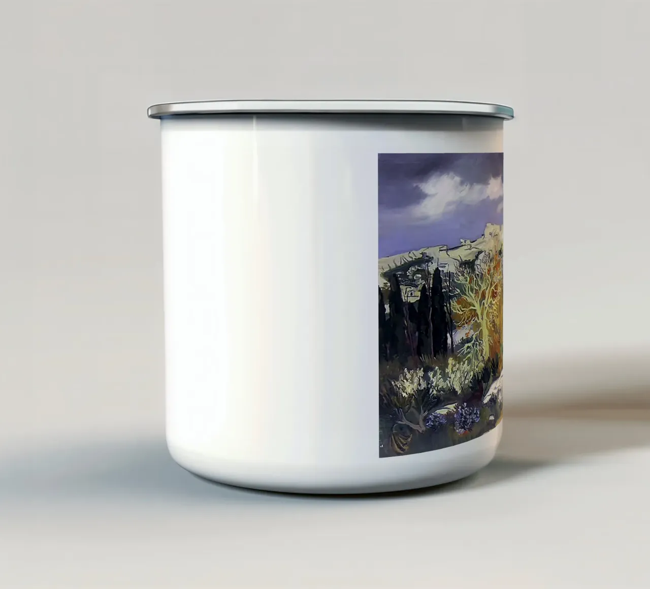 Baux de Provence tazza in smalto da Peteriespinoza Studio