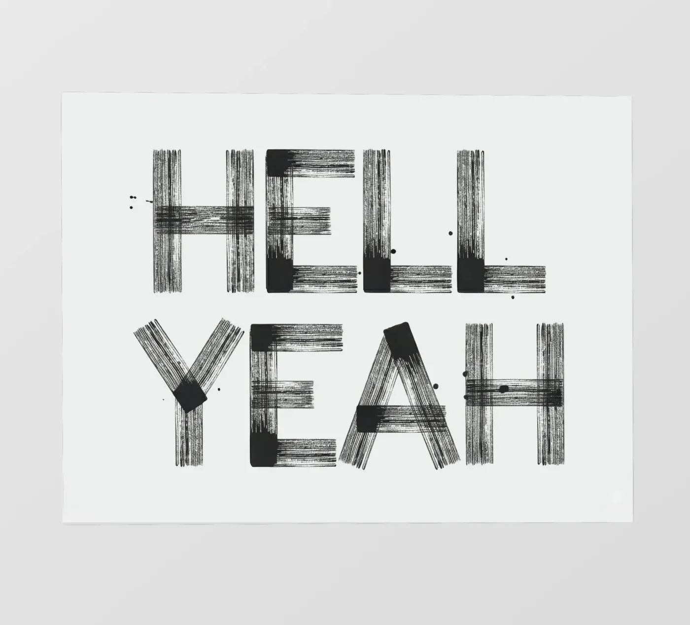 Hell yeah Typography backlit folie van Attaboy Dsgn