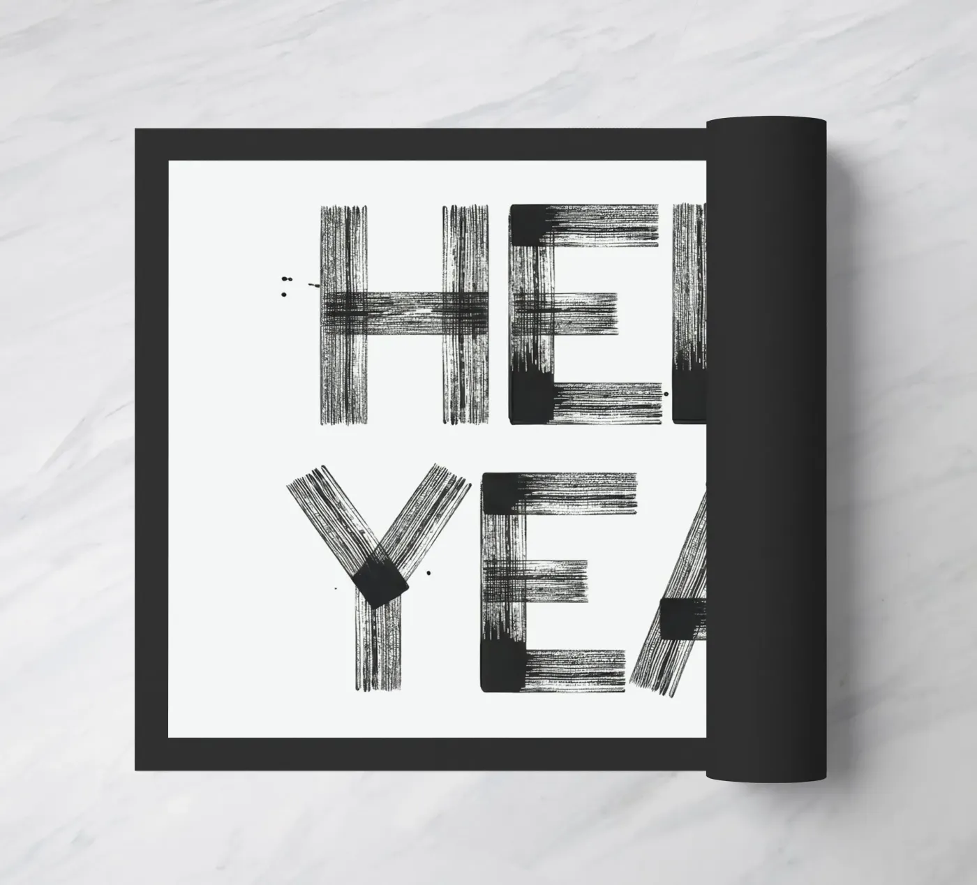 Hell yeah Typography Fußmatte von Attaboy Dsgn