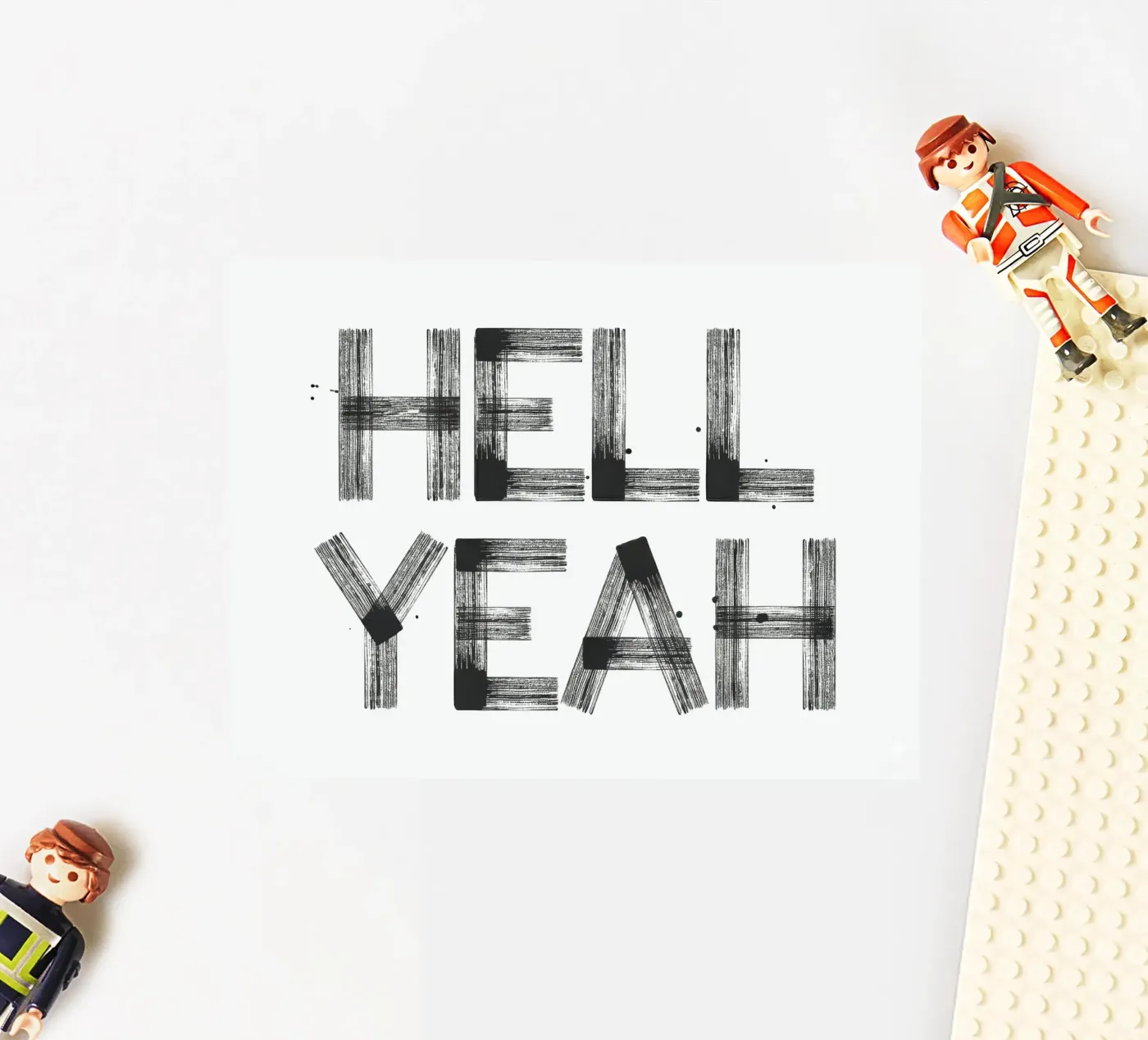 Hell yeah Typography sticker van Attaboy Dsgn