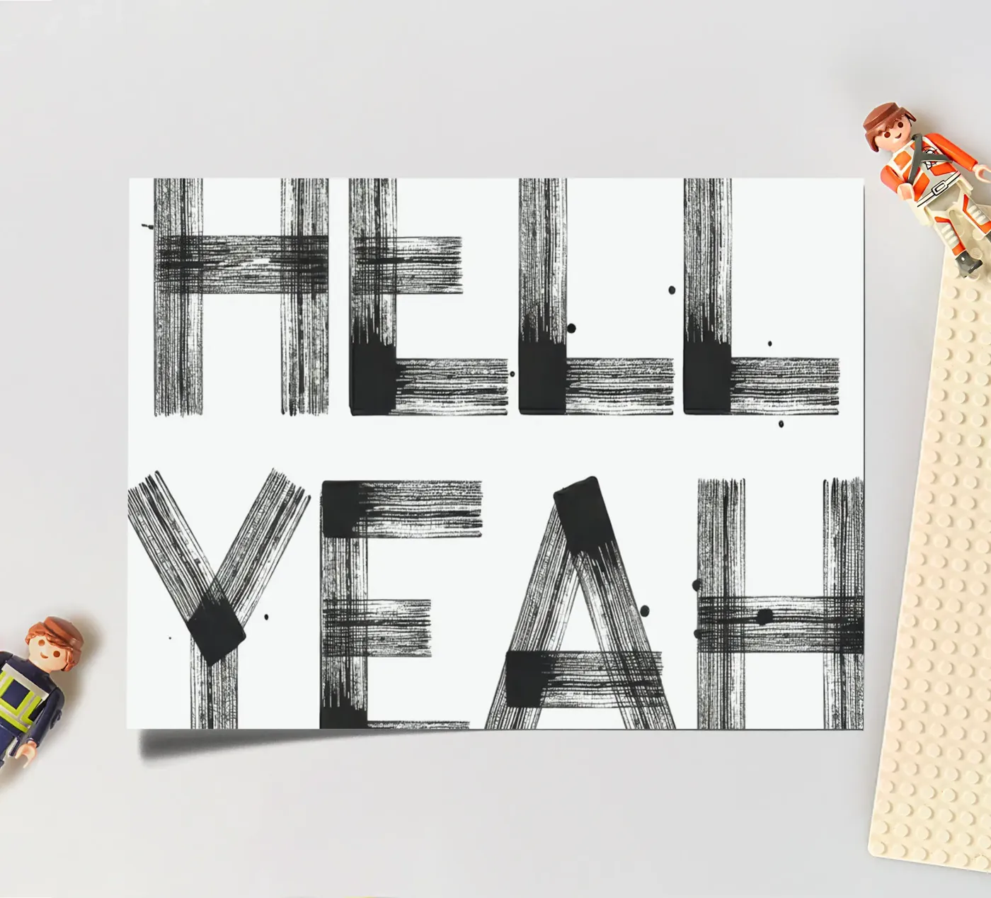 Hell yeah Typography stickervel van Attaboy Dsgn