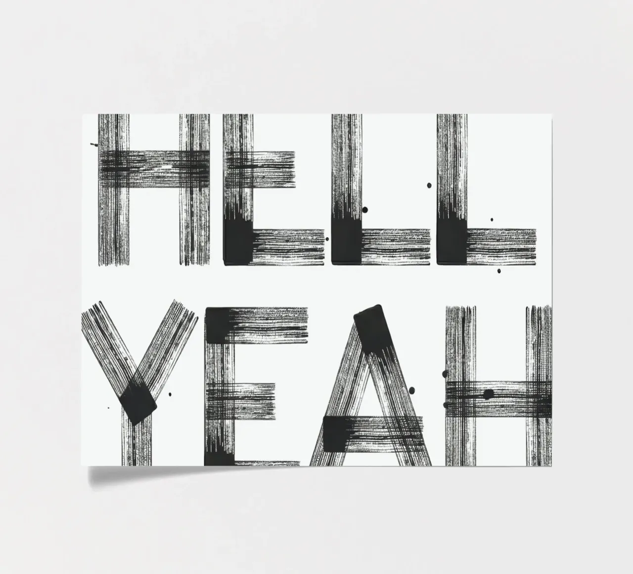 Hell yeah Typography sticker sheet by Attaboy Dsgn