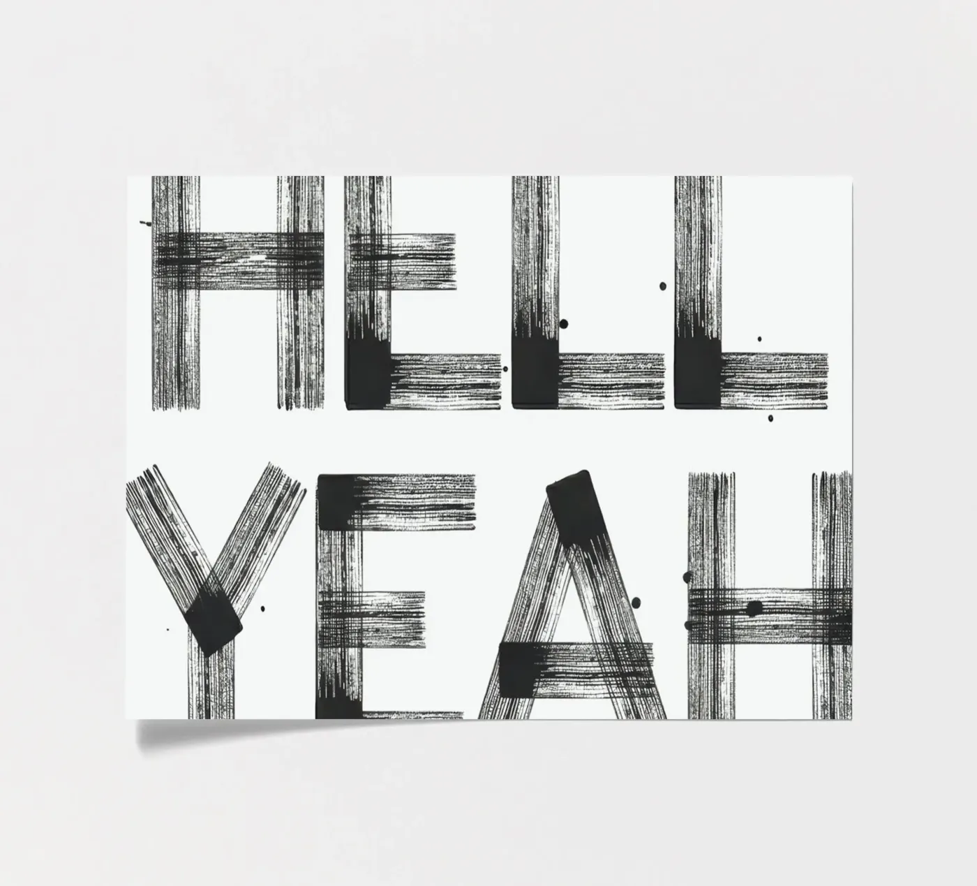 Hell yeah Typography stickervel van Attaboy Dsgn