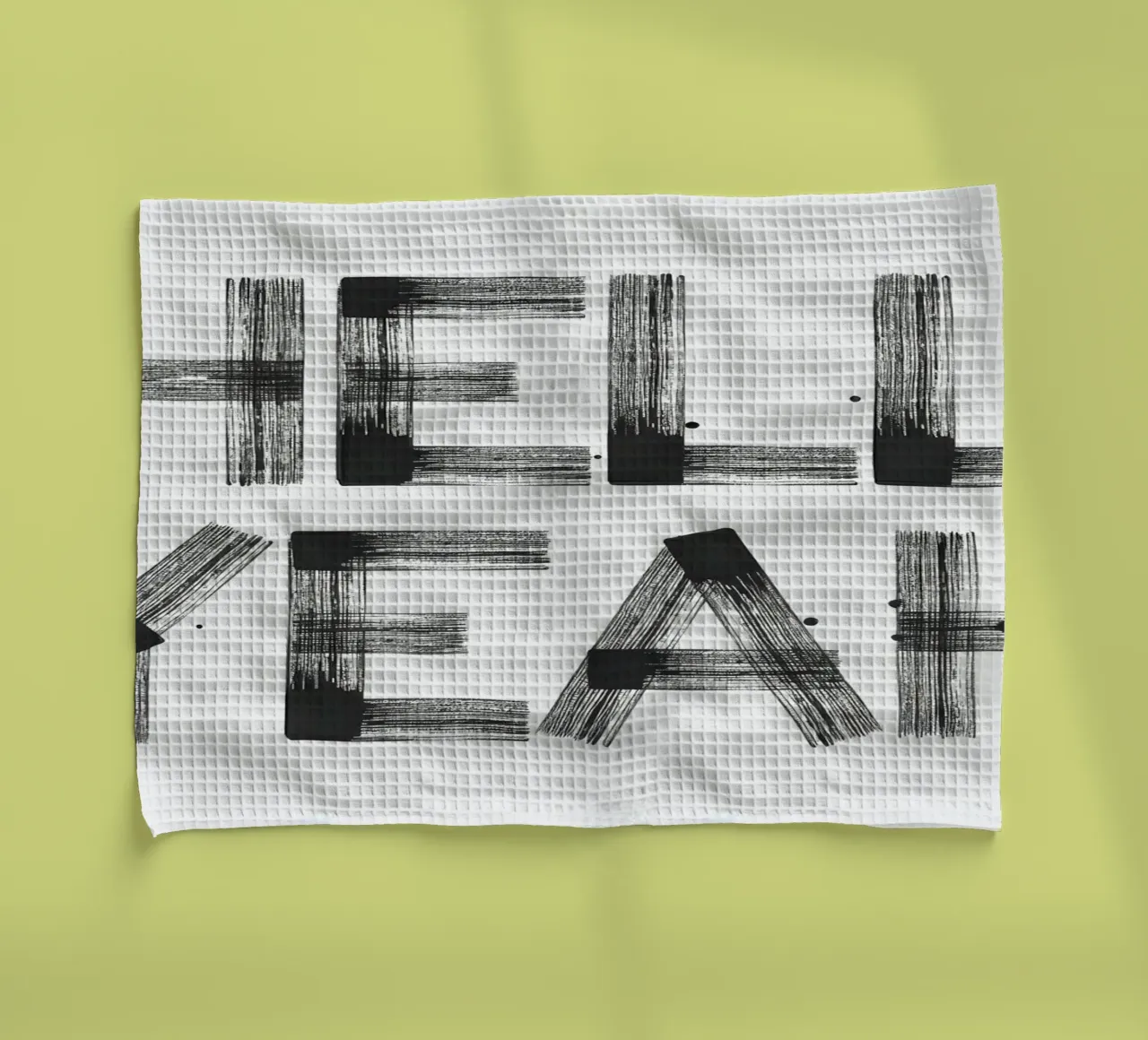 Hell yeah Typography torchon de Attaboy Dsgn