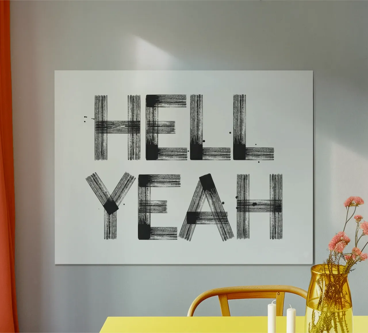 Hell yeah Typography carta hahnemühle da Attaboy Dsgn