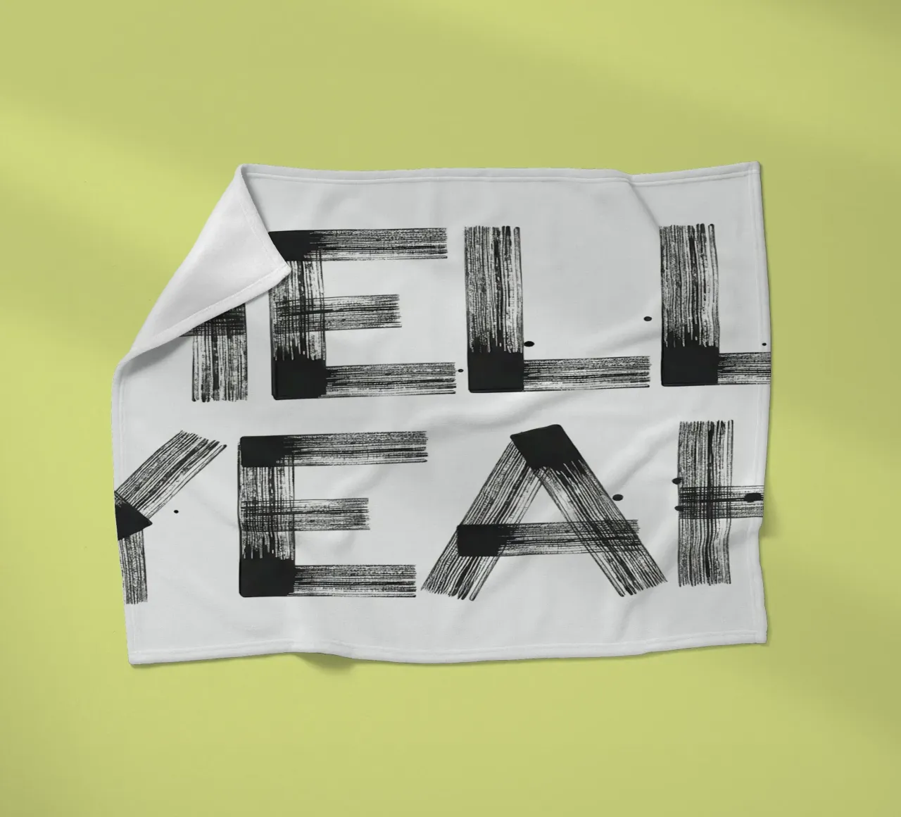 Hell yeah Typography Fleecedecke von Attaboy Dsgn