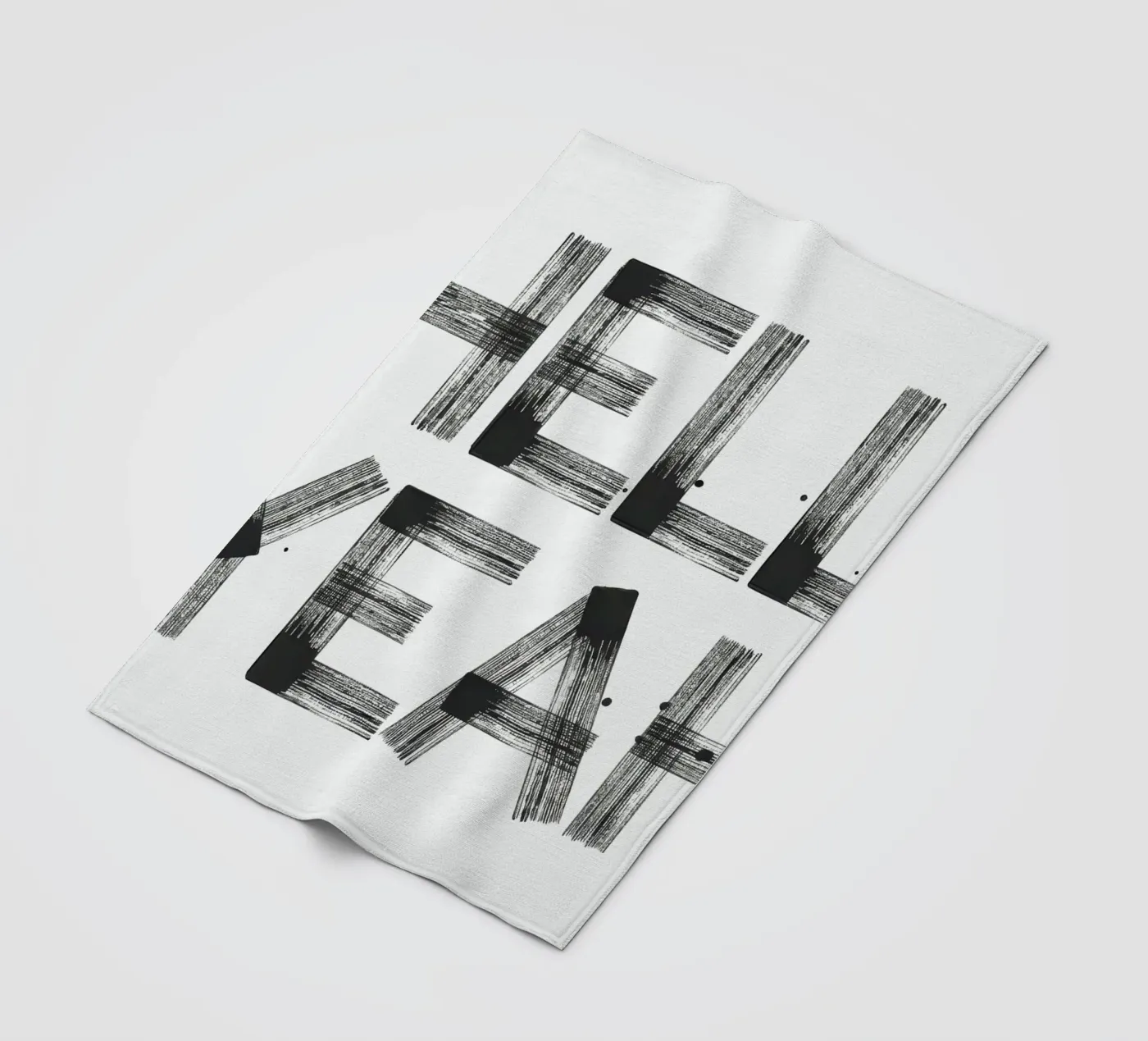Hell yeah Typography plaid polaire de Attaboy Dsgn
