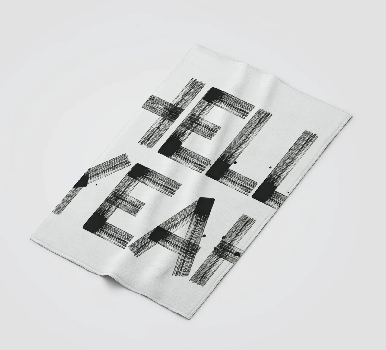 Hell yeah Typography Fleecedecke von Attaboy Dsgn
