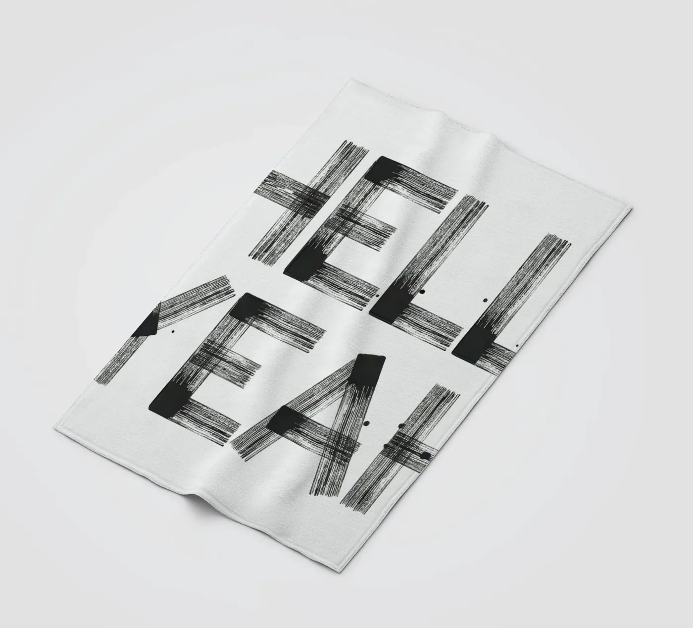 Hell yeah Typography fleece blanket by Attaboy Dsgn