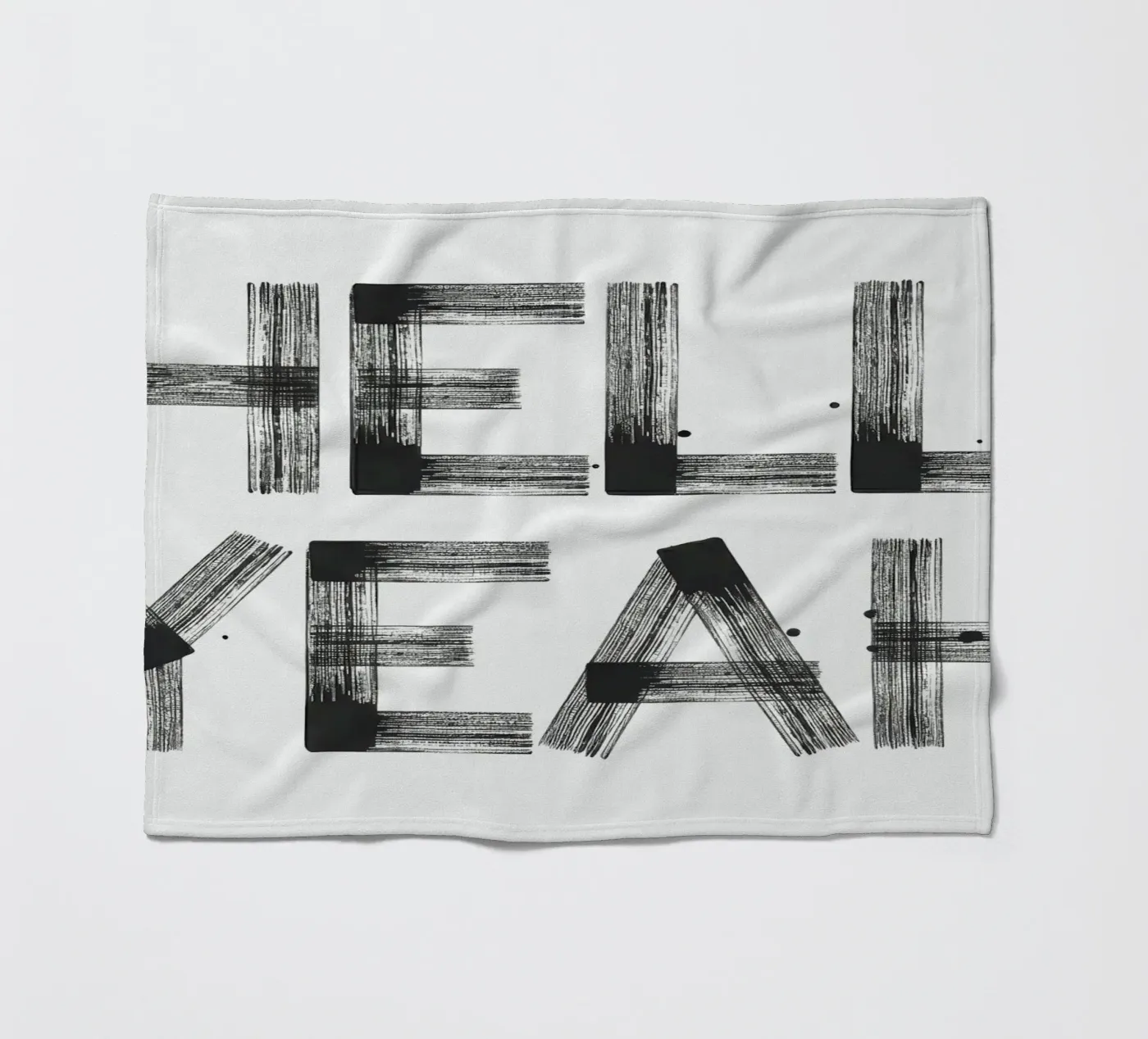 Hell yeah Typography fleece blanket by Attaboy Dsgn