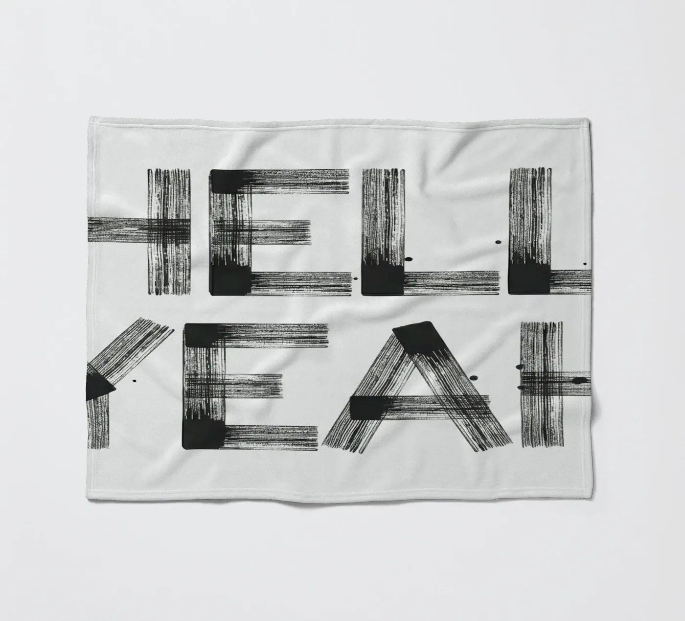 Hell yeah Typography plaid polaire de Attaboy Dsgn