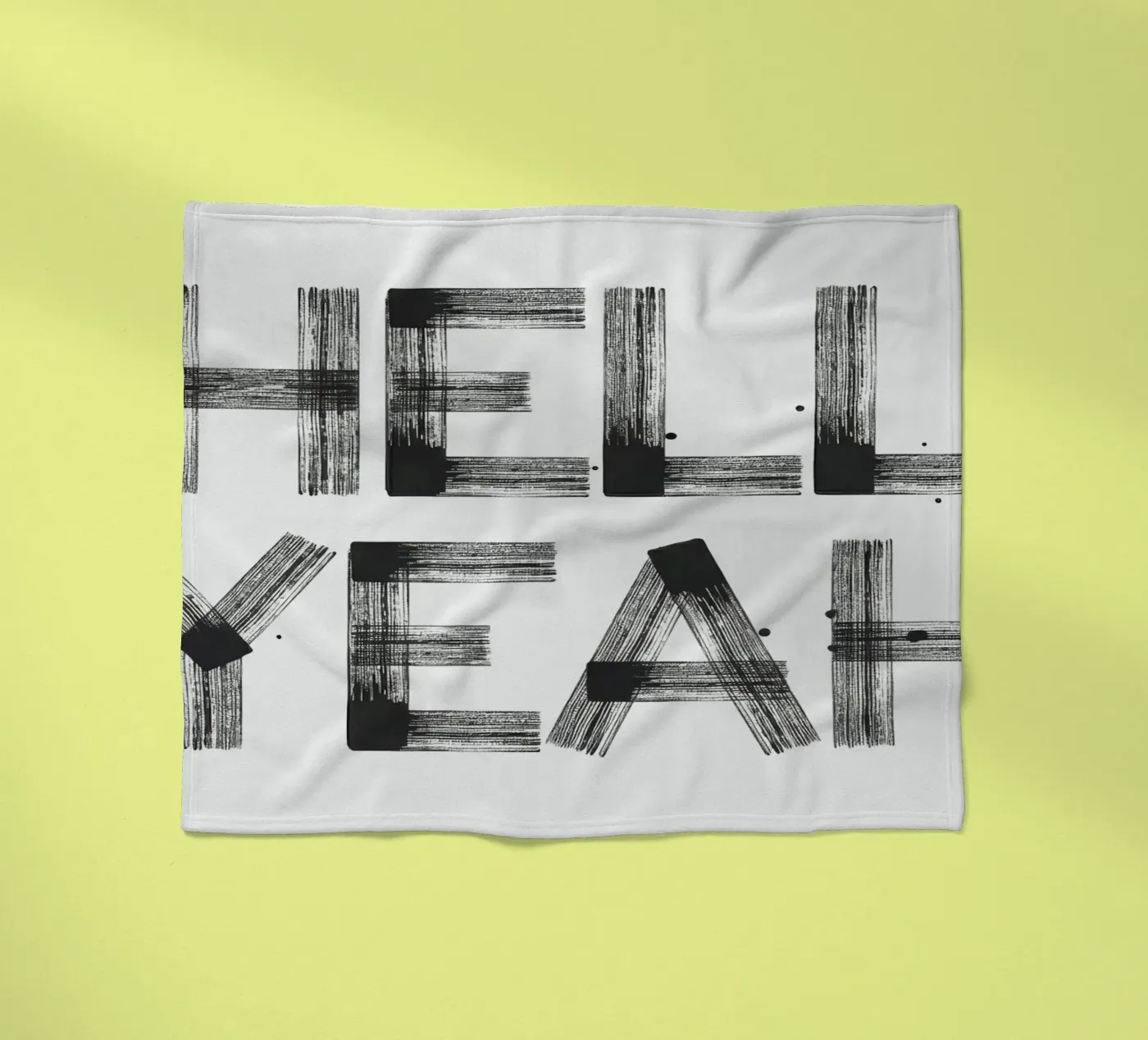 Hell yeah Typography fleece blanket by Attaboy Dsgn