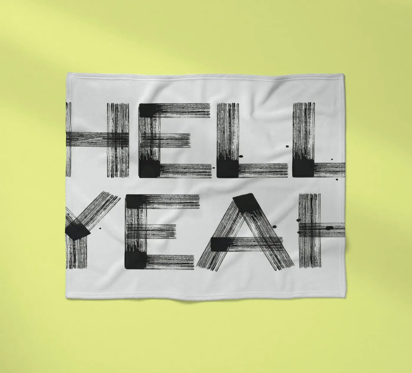 Hell yeah Typography plaid polaire de Attaboy Dsgn