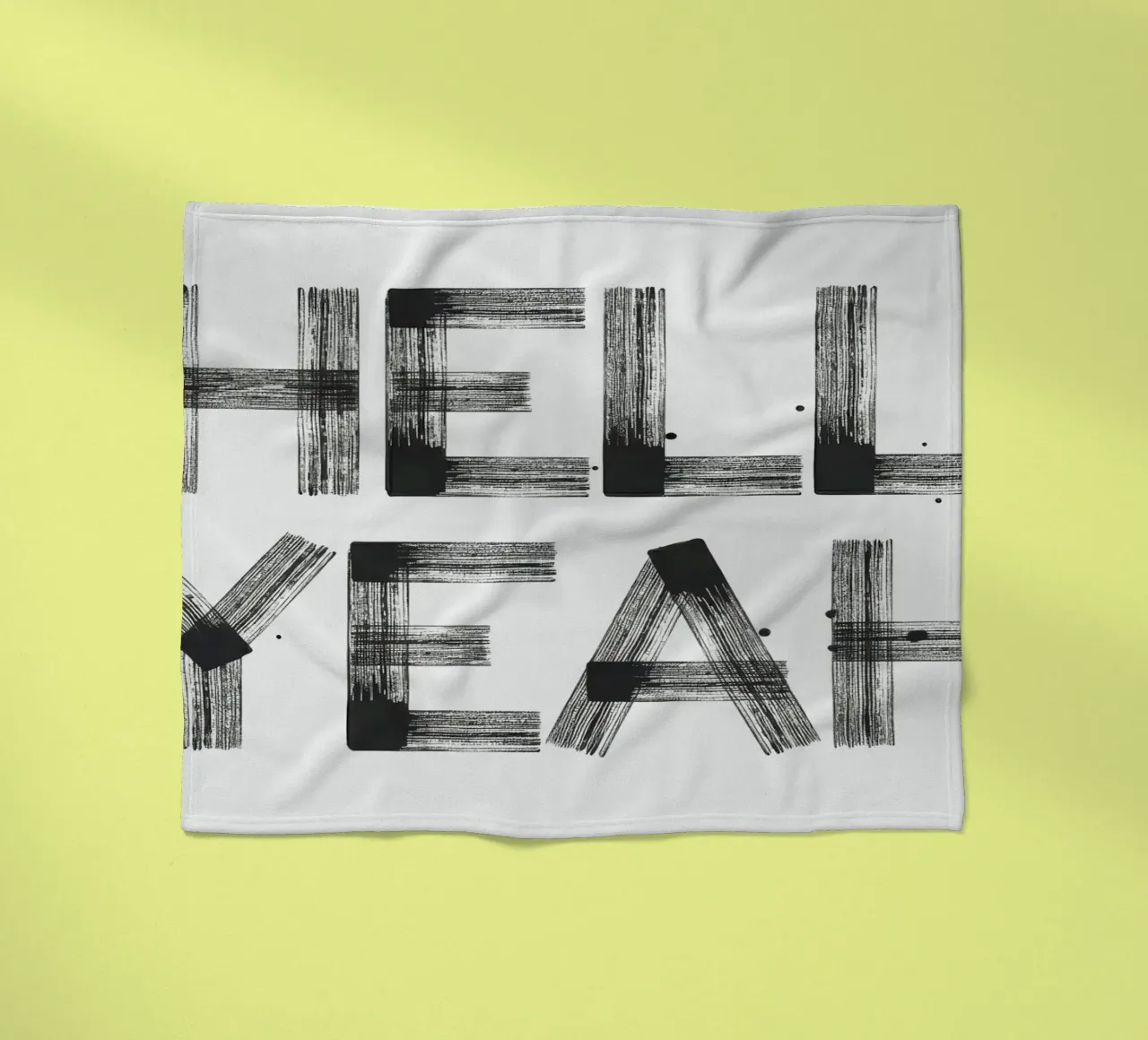 Hell yeah Typography Fleecedecke von Attaboy Dsgn