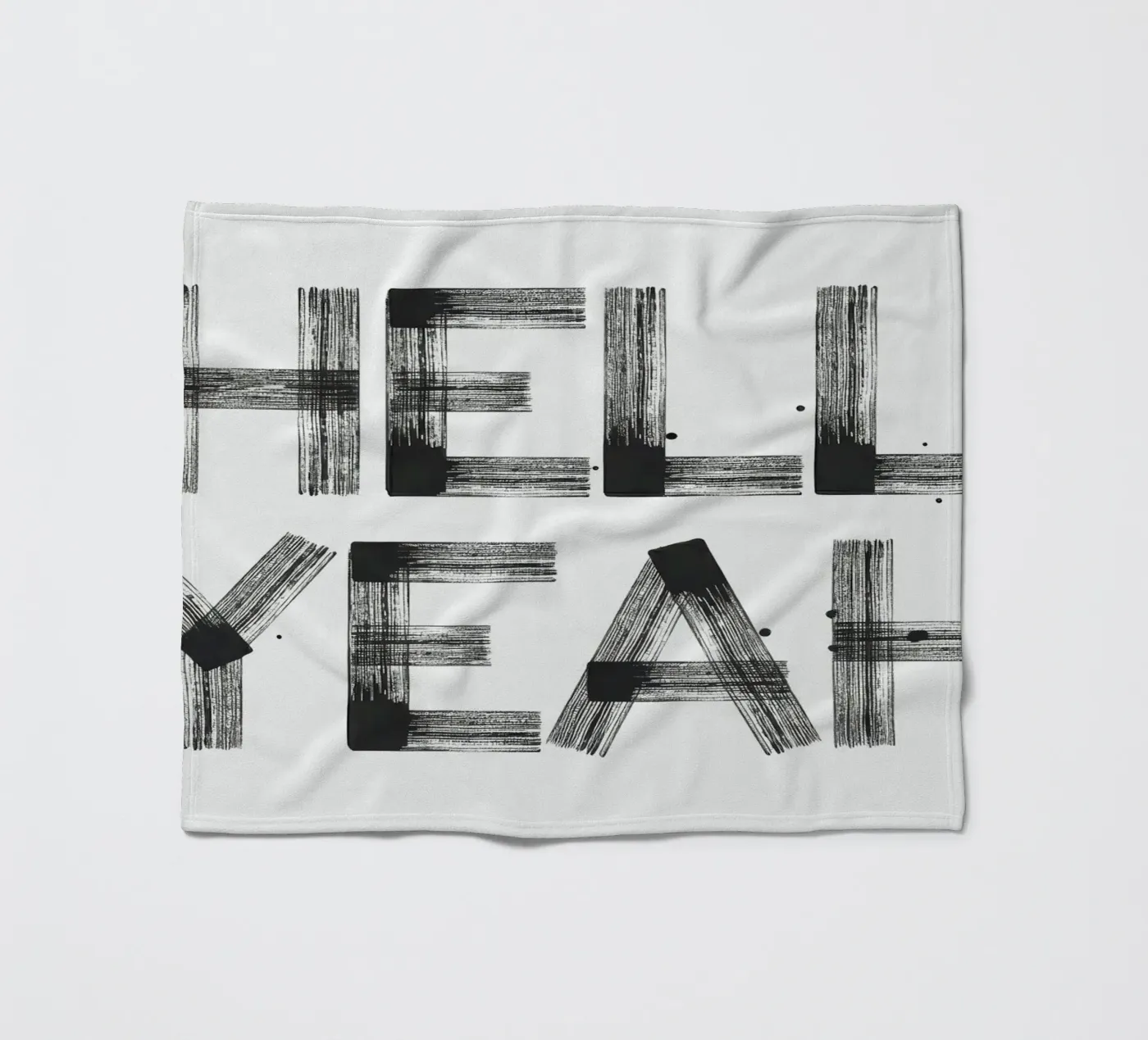 Hell yeah Typography plaid polaire de Attaboy Dsgn