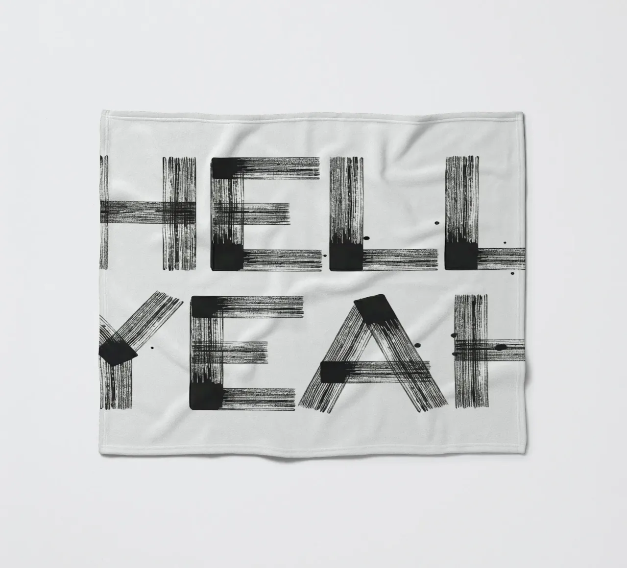 Hell yeah Typography Fleecedecke von Attaboy Dsgn