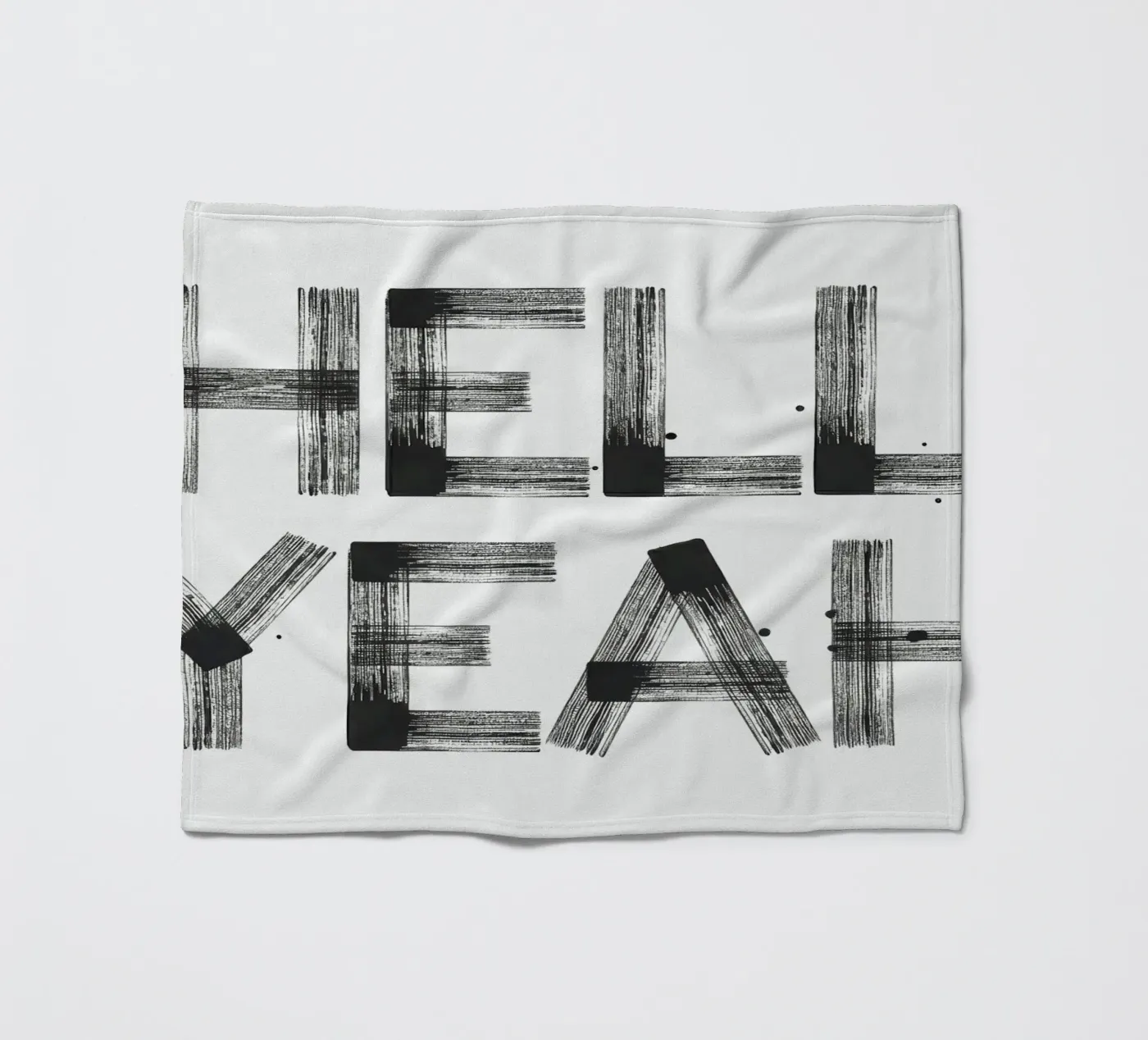 Hell yeah Typography fleece blanket by Attaboy Dsgn