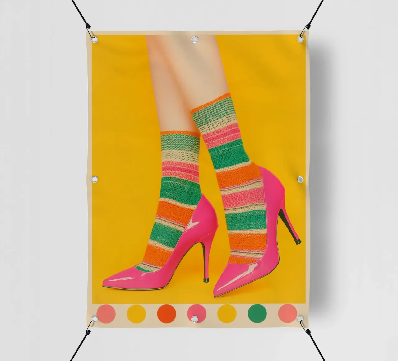 Tacchi alti moda rosa telo in pvc da Carinaprint